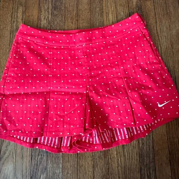 Nike Skirts Nike Womans Golf Skort Red Polka Dot Poshmark